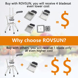 ROVSUN Commercial Vegetable Chopper French Fry Cutter Potato Slicer Fruit Chopper, Super Value Set of Suction Feet, 1/2'', 3/8'', 1/4'', 8-Wedge Blades and Pusher Blocks for Restaurant, Home & Kitchen