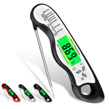 Meat Thermometer Digital，IP67 Waterproof Cooking Thermometer with Backlight, Calibration & Hold Function，Food Thermometer for Cooking,Outdoor Grilling, Silver