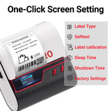 ORGBRO Label Maker Machine, Z3 Barcode Label Printer, 3 Inch Bluetooth Thermal Label Maker for Address, Small Business, Kids School Items, Large Sticker