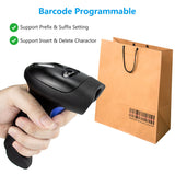 NetumScan Wireless 2D 1D Barcode Scanner,2.4G & Wired Connection Scanner