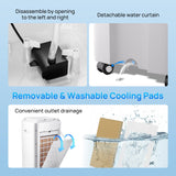 YEW Evaporative Air Cooler,1800CFM Swamp Cooler Air Conditioner with 4.2 Gal Tank,Windowless Swamp Cooler with Remote,3 Speeds,12H Timer,Fans that Blow Cold Air for Bedroom Indoor Office,White
