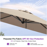 PURPLE LEAF Patio Umbrella Outdoor 10' x 10' Square Easy Assembly Tapue