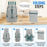 YISUDONN Hiking Backpack, 30L Lightweight Camping Water Resistant Large Hiking Bag Outdoor Travel Daypack for Men Wome