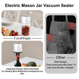 Electric Mason Jar Vacuum Sealer Kit for Wide & Regular Mouth Jars, Automatic Jar Sealer for Canning and Food Storage, Includes Lids & Vcuum Bags
