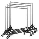 HOKEEPER Clothes Rack Z Rack Clothing Rack Commercial Garment Rack with Lockable Wheels Height Adjustable Coat Rack Heavy Duty Clothes Rack for Bedroom, Living Room, Laundry, Balcony 71" H, 4 Pack