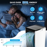 Portable Air Conditioners, 8000 BTU Fast Cooling AC Unit for Rooms Up to 350 Sq.Ft, 4-In-1 Portable AC with Remote, Sleep Mode, Dehumidifier, Window Venting Kit for Home/Office