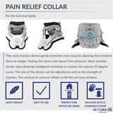 Neck Traction Device by Air Collar - Neck Stretcher - Cervical Traction Device - Neck & Shoulder Pain Relief - Stretcher Collar for Improved Spine Alignment - (2nd Gen - Manual) - See Size Chart*