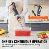 VBENLEM Commercial Immersion Blender 350W Power, Hand Held Mixer with 16-Inch 304 Stainless Steel Removable Shaft, Electric Stick Blender Constant Speed 16000RPM