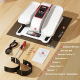 TDH Under Desk Elliptical Machine,Electric Leg Exerciser as Seen on Tv for Seniors Adults,Portable Quiet Pedal Exerciser Machine While Sitting with 12 Adjustable Speed Auto&HR Mode for Home Office