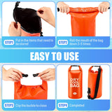Jexine 2 Pcs 10L Insulated Dry Bag Floating Cooler, Roll Top Waterproof Leak Proof Backpack with Shoulder Strap Collapsible Cooler Bag for Kayaking Fishing Beach Boating Camping Water Activities
