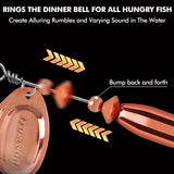 TRUSCEND Well-Made Rooster Tail Fishing Lures with Flash Copper Body and Blade, Dual-Blade System Fishing Spinners, Freshwater Crappie Jigs, 1/4oz Long Cast Jig Spinners for Bass Trout Crappie Walleye