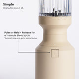 The Beast Mini Blender Plus | Mini Countertop Kitchen Blender | Blend Smoothies and Shakes, Dressings, Sauces, Dips | Extra Vessels, Straw Cap and Straws Included | 600W (Sand)