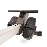 Stamina Pro Dual Air and Magnetic Resistance Rowing Machine Foldable w/Fitness Coaching App and Wireless Chest Strap Heart Monitor - Folding Rowing Machines for Home Use Stamina