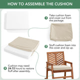 Outdoor Chair Cushions Set of 4: Waterproof & Fade Resistant Seat Cushion for Patio Furniture