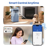 TOSOT 11,500 BTU (8,000 BTU SACC) Portable Air Conditioner WiFi Control, 3-in-1 Portable AC, Dehumidifier, Fan for Large Rooms Up to 400 sq ft, Easy Installation, AOMI Series, Steel Blue