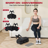 Ocdin Partner Ab Roller Wheel with Elbow Support- Two-Person Core Trainer, Stable Home Gym Equipment for Couples to Strengthen Core Muscles (Black)