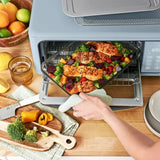 Air Fryer Toaster Oven 15L, 9-Slice Infrared Convection Countertop Oven, 10-in-1 Air Fry, Toast, Bake & Broil, Stainless Steel Design