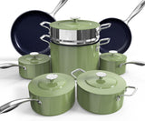 Nuwave Lux 13pc Forged Lightweight Nonstick Ceramic Cookware Set, PFAS-Free
