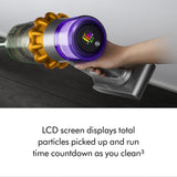 Dyson V15 Detect Plus Cordless Vacuum, Illumination Reveals dust, 240AW, 3 Power Modes, Up to 60 Minutes,² Deep Cleans Hard Floors and Carpets, Detangles pet Hair, Converts to Handheld