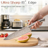 Astercook Knife Set, 15-Piece Kitchen Knife Sets with Built-in Sharpener Block, German High Carbon Stainless Steel Knives, Dishwasher Safe, Ergonomic Full-Tang Handle, Perfect Holiday Gifts