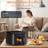 Air Fryer 8-in-1, 4.5Qt Air Fryer, Space-Saving & Compact with DC Motor, Fast & Crispy Cooking, Adjustable Fan Speed, 95% Less Oil