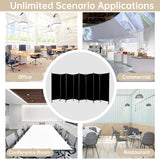 Room Divider 8 Panel Room Dividers/Wheels, Room Divider Panel for Office Room Partitions and Dividers, Portable Partition Wall Divider for Room Separation, Fabric Folding Room Dividers and Screens HOMSCREENER