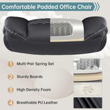 Home Office Desk Chair, Back Support Swivel Executive Office Chair with Wheels and Flip-Up Armrests