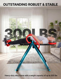 YOLEO Gravity Heavy Duty Inversion Table with Headrest & Adjustable Protective Belt Back Stretcher Machine for Pain Relief Therapy (Red02)