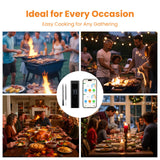 Grebilux Wireless Meat Thermometer with 2 Color-Coded Probes, ±1.8℉ Accuracy, IP67 Waterproof, App Control & Real-Time Monitoring, Two-Way Alerts