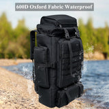 Ogetok 80L Hiking Backpack Camping Rucksack, 80 liters Large Capacity Outdoor Knapsack Travel Climbing Mountaineering Carry On Backpack Bag, Trekking Backpacking for Men Women, Black