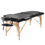 Professional Portable Massage Table with Backrest - Black Saloniture