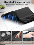 3-in-1 Ergonomic Keyboard Stand with Wrist Rest & Mouse Pad Set, Black