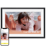 Aura HD Digital Picture Frame | Carver: The Best Frame for Gifting (Gravel Mat, 10")