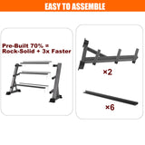 3 Tier Dumbbell Rack, 1200LBS Heavy Duty Weight Rack for Home Gym, Adjustable Storage Organizer for Free Weights, Quick & Easy Assembly, Dumbbell Rack Stand Only
