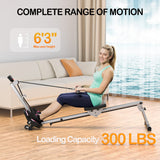 Rowing Machine for Home Use, LUBBYGIM Rowing Machine Foldable Rower with LCD Monitor - Hyper-Quiet & Smooth - 2024 Upgraded Version with 300LBS Loading Capacity LUBBYGIM