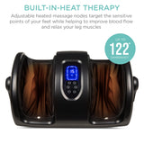 Best Choice Products Heated Shiatsu Foot Massager for Pain Relief, Plantar Fasciitis, Neuropathy, Blood Circulation w/Compact Design - Satin Black