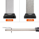 SHARPAL 121N Dual-Grit Diamond Sharpening Stone File Garden Tool Knife Sharpener with Angle Guide Coarse 325 / Extra Fine 1200 Grit