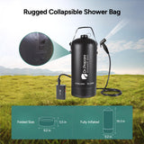 DR.PREPARE Portable Shower for Camping, 4 Gallons Camping Shower Bag, Portable Outdoor Shower with Pump for Hiking, Climbing, Pet Cleaning, Car Washing, Beach & Emergency
