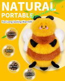Honeybee Microwave Heating Pad for Period Cramps, Microwavable Stuffed Animal Cute Moist Weighted Plush Heating Bean Bag with Removable Cover Unscented Heatable Gifts