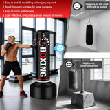 Heavy Punching Bag for Adults Teens, 70" Freestanding Punching Bag with Stand Kickboxing Bags, Women Men Heavy Boxing Bag for Beginners Training MMA Karate Muay Thai Fitness