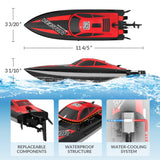 VOLANTEXRC RC Boat 20MPH Fast Remote Control Boat for Adults 2.4Ghz Toy Boat for Pools and Lake with 2 Rechargeable Batteries Toys Gifts for Adults, Red