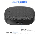 Bluetooth Speakerphone, Conference Speaker with Microphone,360°Voice Pickup, with 2 Expansion Microphones, fits 8 People AIRHUG