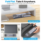 OMOTON LA10 360° Rotating Laptop Stand Riser Foldable for Desk, Space Grey