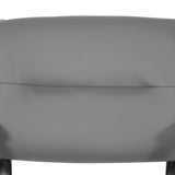 Office Star FL Series Faux Leather Guest Office Chair with Black Finish Frame, Charcoal Grey