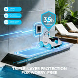 UBoter E10 Pool Vacuum,Cordless Robotic Pool Cleaner, Dual-Layer Filtration,Large Wheel for Flexible Movement, Enhanced Edge & Corner Cleaning,120-Min for Above-Ground & Flat-Bottom Pools to 860 Sq.Ft