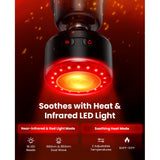 BOB AND BRAD Q2 Ultra Mini Massage Gun with Red Light Infrared Heating Head, Pocket-Sized Deep Tissue Massager for Muscle Therapy, HSA Portable Percussion Massage Gun for Pain Relief FSA Eligible