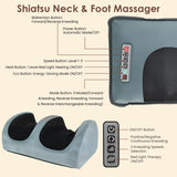 Flannel Full Body Massage Mat Electric Multifunctional Massage Chair Pad with 9 Vibration Modes Heat Timer Shiatsu Neck Foot Massager Lumbar Pillow Carry Bag Earplugs Anti-Slip Bottom for Mom Gift