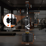 GarveeLife Punching Bag with Stand for Adult with Relax Bar, Speed Bag and Hitting Target, 5 in 1 Heavy Boxing Bag Freestanding