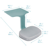 ECR4Kids The Surf Portable Lap Desk with Cushion , Flexible Seating