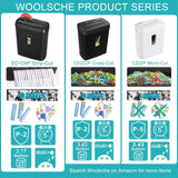 Home Office Paper Shredder - Woolsche 10-Sheet Strip Cut with 3.17-Gallon Basket - P-2 Security Level - CD & Credit Card Shredder - Durable & Fast - Jam Proof System - ETL Certified woolsche